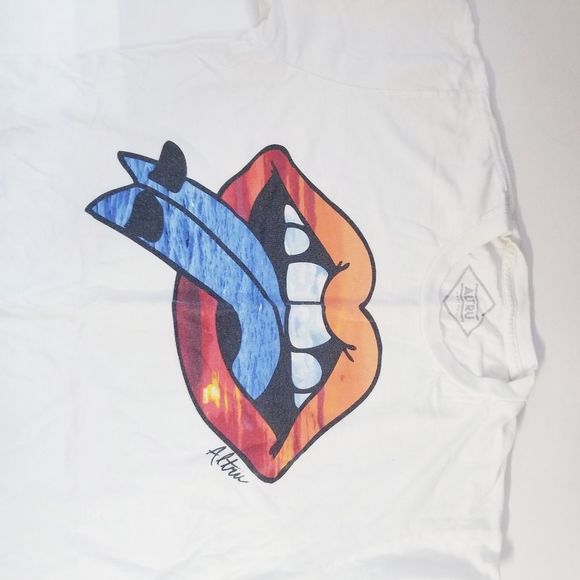 Altru medium Rolling Stones OFFICIAL x surf t-shirt tee top Medium USA bold - Picture 3 of 9